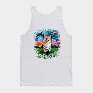 Smiling Corgi Night (version 2) Tank Top