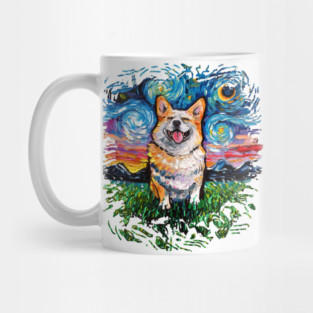 Smiling Corgi Night (version 2) Mug