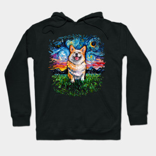Smiling Corgi Night (version 2) Hoodie