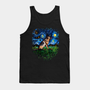 German Shepherd Night 3 Tank Top