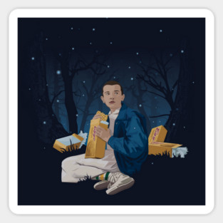 Eleven Stranger Things Upside Down Sticker