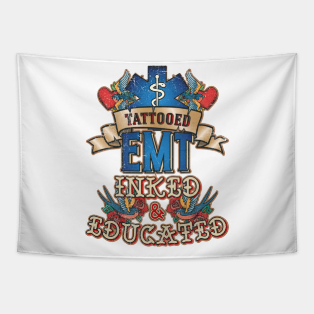 Tattooed EMT for Emergency medical technicians Tapestry by creative