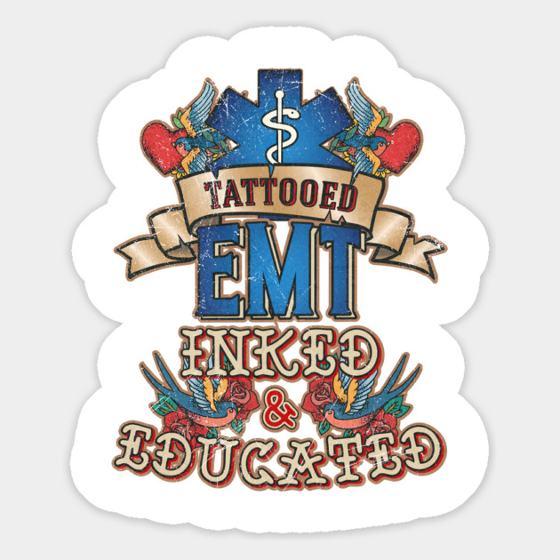 Tattooed EMT for Emergency medical technicians Magnet by creative