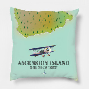 Ascension Island map Pillow