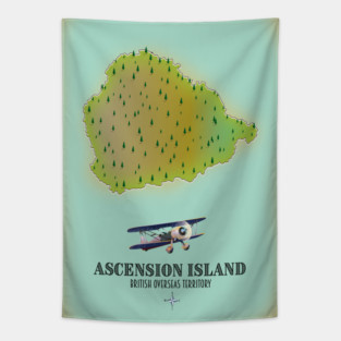 Ascension Island map Tapestry
