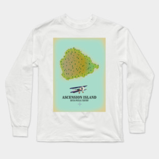 Ascension Island map Long Sleeve T-Shirt