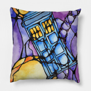 Abstract Tardis Pillow