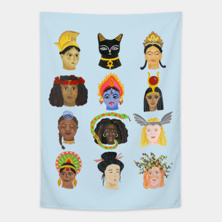 Goddesses Around the World Tapestry