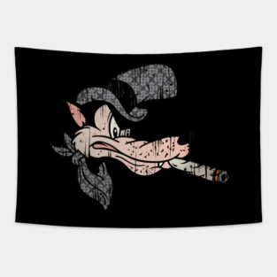 Smokin Wolf Tapestry