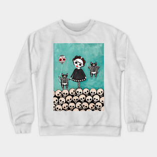 Day of the Dead Cats Crewneck Sweatshirt
