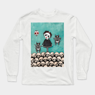 Day of the Dead Cats Long Sleeve T-Shirt