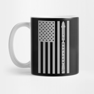 Falcon 9 Rocket & Dragon Capsule SpaceX Rocket Flag Design Mug