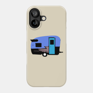 Blue Camper Trailer Vintage Phone Case