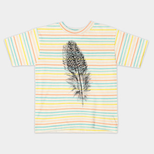 Guinea Fowl Feather Print Kids T-Shirt