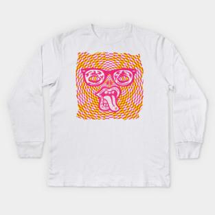 Psychedelic Rave Face Kids Long Sleeve T-Shirt