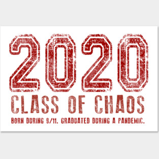 2020 Class of Chaos Grunge Red Posters and Art