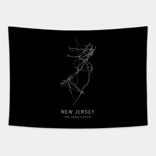 New Jersey State Road Map Tapestry