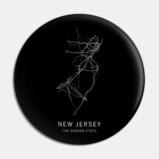 New Jersey State Road Map Pin