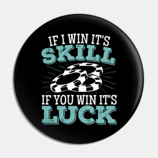 Funny Poker Player Game Poker Night Gift Pin