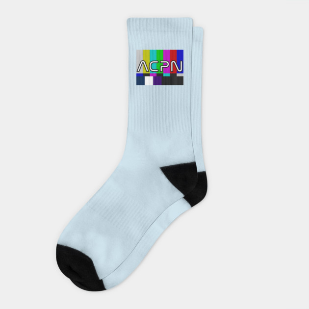 New ACPN Social Media Logo Socks by Art Comedy Pop-Culture Network!