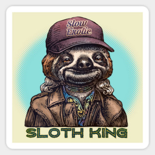 Sloth King Sticker