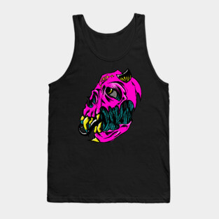 Demon Skull in Neon Tank Top