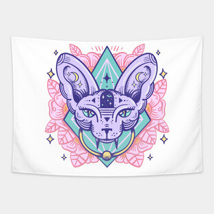 Sphynx door knocker Tapestry