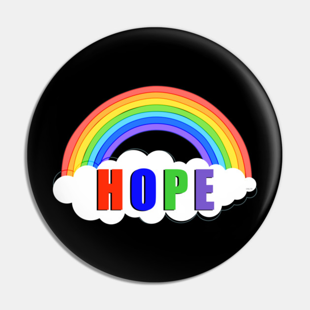 Hope Rainbow Stay Strong Stay Safe Solidarity Awareness Pin by creative