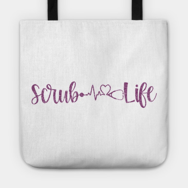 Scrub Life Nurse Script Heartbeat Gift Tote by creative