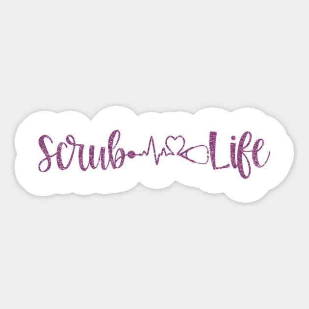 Scrub Life Nurse Script Heartbeat Gift Magnet by creative