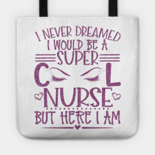 Super Cool Nurse Pink Glitter Gift Tote