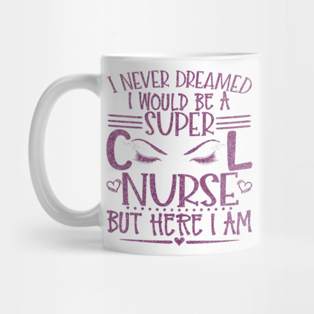 Super Cool Nurse Pink Glitter Gift by creative