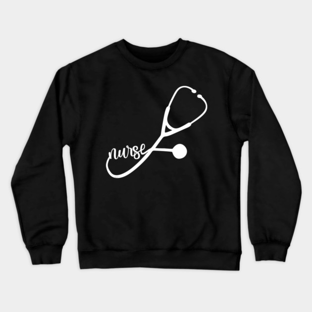 Stethoscope Nurse Script Gift Crewneck Sweatshirt by creative