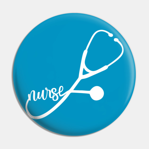 Stethoscope Nurse Script Gift Pin by creative