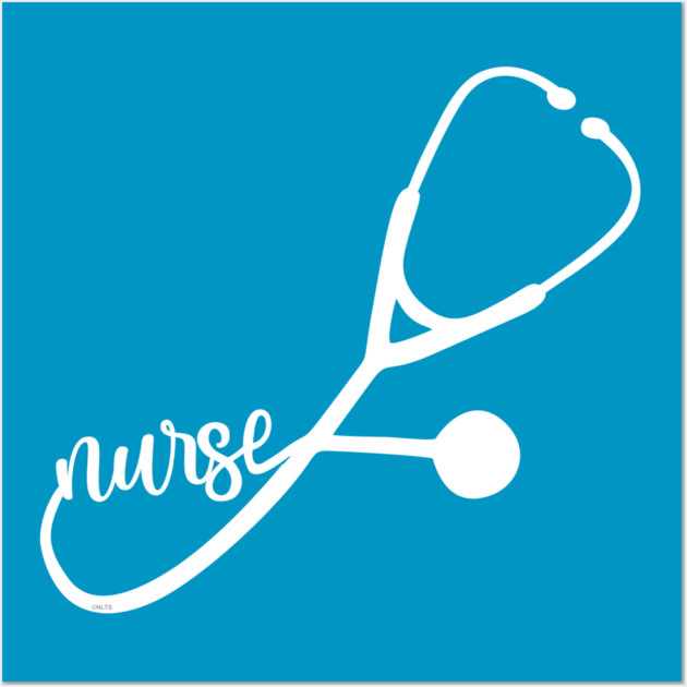 Stethoscope Nurse Script Gift Wall Art by creative