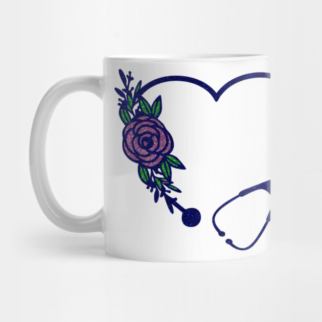 Stethoscope Heart Flower Colors Glittery by creative
