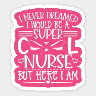 Super Cool Nurse with long Eye Lashes Gift Sticker