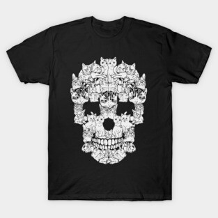 Niche Skull Island Mod Art  Cats Skull Cat T-Shirt