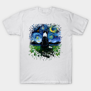 Border Collie Night 3 (splash version) T-Shirt