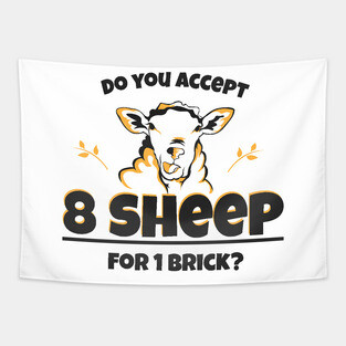 Catan - Do you Accept 8 Sheep Tapestry