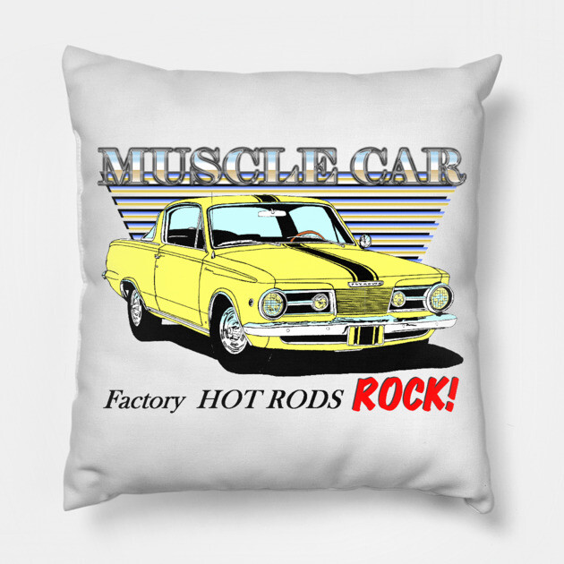 65 Barracuda Muscle Car Plymouth Barracuda Pillow TeePublic
