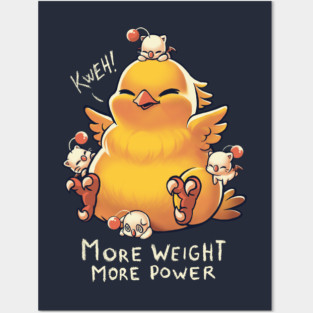 Kweh! Fat Chocobo - Final Fantasy Creature - Monster Summon Posters and Art