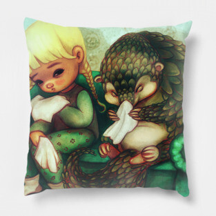 Stay home, Pangolin Pillow