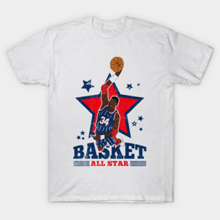 Olajuwon Basketball The Dream Houston 34 All Star T-Shirt