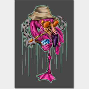 Fear and Loathing Flamingo Posters and Art