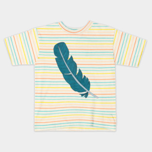 Blue Feather Kids T-Shirt