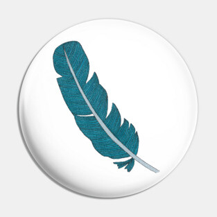 Blue Feather Pin