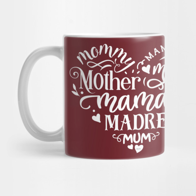 Heart Mama Words Gift for mothers by creative