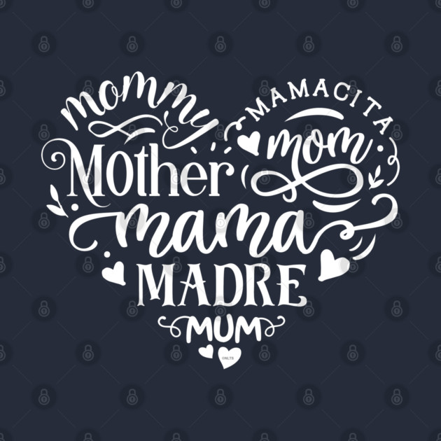 Heart Mama Words Gift for mothers by creative
