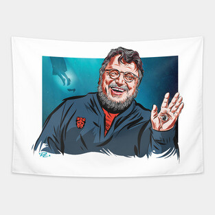 Guillermo del Toro - An illustration by Paul Cemmick Tapestry